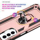 For Samsung Galaxy M23 Shockproof TPU + PC Holder Phone Case(Rose Gold)