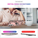 For Samsung Galaxy M23 Shockproof TPU + PC Holder Phone Case(Rose Gold)