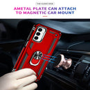 For Samsung Galaxy M23 Shockproof TPU + PC Holder Phone Case(Red)