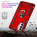 For Samsung Galaxy M23 Shockproof TPU + PC Holder Phone Case(Red)