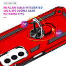 For Samsung Galaxy M23 Shockproof TPU + PC Holder Phone Case(Red)