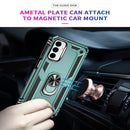 For Samsung Galaxy M23 Shockproof TPU + PC Holder Phone Case(Dark Green)