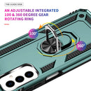 For Samsung Galaxy M23 Shockproof TPU + PC Holder Phone Case(Dark Green)