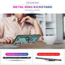 For Samsung Galaxy M23 Shockproof TPU + PC Holder Phone Case(Dark Green)