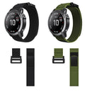 26mm Hook And Loop Fastener Nylon Watch Band(Black)