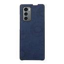 For LG Wing 5G Sunflower Pattern PU+TPU+PC Shockproof Phone Case(Blue)