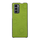 For LG Wing 5G Sunflower Pattern PU+TPU+PC Shockproof Phone Case(Light Green)