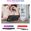 Shockproof TPU + PC Ring Holder Phone Case For iPhone 14 (Black)