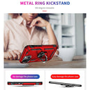 Shockproof TPU + PC Ring Holder Phone Case For iPhone 14 (Red)