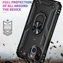 Shockproof TPU + PC Ring Holder Phone Case For iPhone 14 Max (Black)