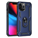 Shockproof TPU + PC Ring Holder Phone Case For iPhone 14 Pro Max (Blue)