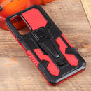 For Xiaomi Redmi Note 11S Lanyard Mecha Armor Kickstand PC + TPU Phone Case(Red)