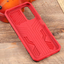 For Xiaomi Redmi Note 11S Lanyard Mecha Armor Kickstand PC + TPU Phone Case(Red)