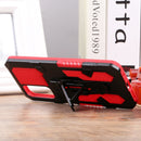 For Xiaomi Redmi Note 11S Lanyard Mecha Armor Kickstand PC + TPU Phone Case(Red)