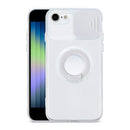 Sliding Camshield Ring Holder TPU Phone Case For iPhone SE 2022 / 2020 / 8 / 7(White)
