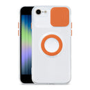 Sliding Camshield Ring Holder TPU Phone Case For iPhone SE 2022 / 2020 / 8 / 7(Orange)