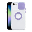 Sliding Camshield Ring Holder TPU Phone Case For iPhone SE 2022 / 2020 / 8 / 7(Light Purple)