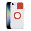 Sliding Camshield Ring Holder TPU Phone Case For iPhone SE 2022 / 2020 / 8 / 7(Red)