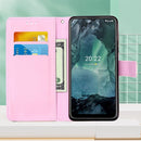 For Nokia G21 / G11 Colored Drawing Plain Weave Leather Phone Case(Panda Baby)