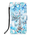 For Nokia G21 / G11 Colored Drawing Plain Weave Leather Phone Case(Tower Butterfly)