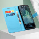 For Nokia G21 / G11 Colored Drawing Plain Weave Leather Phone Case(Heart Butterfly)