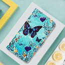 For Nokia G21 / G11 Colored Drawing Plain Weave Leather Phone Case(Heart Butterfly)