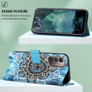 For Nokia G21 / G11 Colored Drawing Plain Weave Leather Phone Case(Undersea Mandala)