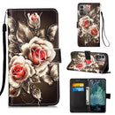 For Nokia G21 / G11 Colored Drawing Plain Weave Leather Phone Case(Rose)