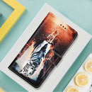 For Nokia G21 / G11 Colored Drawing Plain Weave Leather Phone Case(Cat And Tiger)