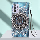 For Samsung Galaxy A23 4G&5G / F23 Colored Drawing Plain Weave Leather Phone Case(Undersea Mandala)