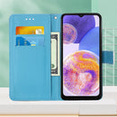 For Samsung Galaxy A23 4G&5G / F23 Colored Drawing Plain Weave Leather Phone Case(Undersea Mandala)