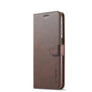 For Samsung Galaxy M53 5G LC.IMEEKE Calf Texture Leather Phone Case(Coffee)