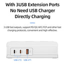 USAMS US-CC160 P1 65W 6 In 1 Super Silicon Fast Charging USB Extension Socket , EU Plug(White)