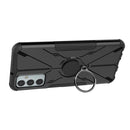 For Samsung Galaxy F23 / M23 5G Armor Bear Shockproof PC + TPU Phone Case with Ring(Black)
