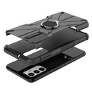 For Samsung Galaxy F23 / M23 5G Armor Bear Shockproof PC + TPU Phone Case with Ring(Black)