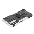 For Samsung Galaxy F23 / M23 5G Armor Bear Shockproof PC + TPU Phone Case with Ring(White)