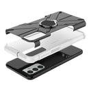 For Samsung Galaxy F23 / M23 5G Armor Bear Shockproof PC + TPU Phone Case with Ring(White)