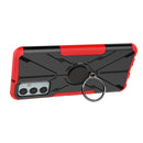 For Samsung Galaxy F23 / M23 5G Armor Bear Shockproof PC + TPU Phone Case with Ring(Red)