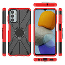 For Samsung Galaxy F23 / M23 5G Armor Bear Shockproof PC + TPU Phone Case with Ring(Red)