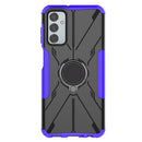 For Samsung Galaxy F23 / M23 5G Armor Bear Shockproof PC + TPU Phone Case with Ring(Purple)
