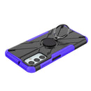 For Samsung Galaxy F23 / M23 5G Armor Bear Shockproof PC + TPU Phone Case with Ring(Purple)