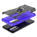 For Samsung Galaxy F23 / M23 5G Armor Bear Shockproof PC + TPU Phone Case with Ring(Purple)