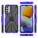 For Samsung Galaxy F23 / M23 5G Armor Bear Shockproof PC + TPU Phone Case with Ring(Purple)