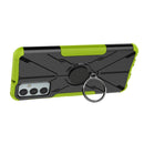 For Samsung Galaxy F23 / M23 5G Armor Bear Shockproof PC + TPU Phone Case with Ring(Green)
