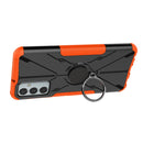 For Samsung Galaxy F23 / M23 5G Armor Bear Shockproof PC + TPU Phone Case with Ring(Orange)