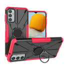 For Samsung Galaxy F23 / M23 5G Armor Bear Shockproof PC + TPU Phone Case with Ring(Rose Red)
