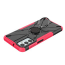 For Samsung Galaxy F23 / M23 5G Armor Bear Shockproof PC + TPU Phone Case with Ring(Rose Red)