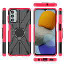 For Samsung Galaxy F23 / M23 5G Armor Bear Shockproof PC + TPU Phone Case with Ring(Rose Red)
