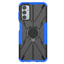 For Samsung Galaxy F23 / M23 5G Armor Bear Shockproof PC + TPU Phone Case with Ring(Blue)