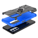 For Samsung Galaxy F23 / M23 5G Armor Bear Shockproof PC + TPU Phone Case with Ring(Blue)